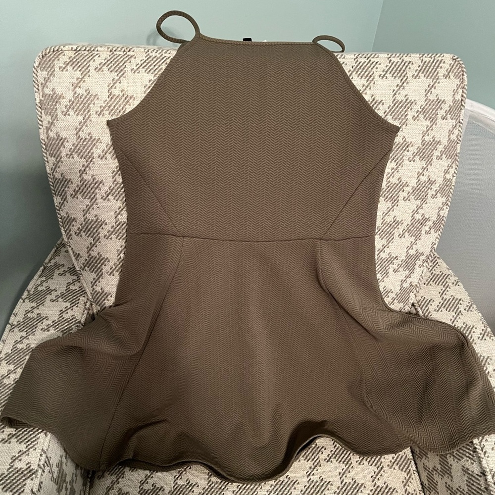 Army green H&M halter dress